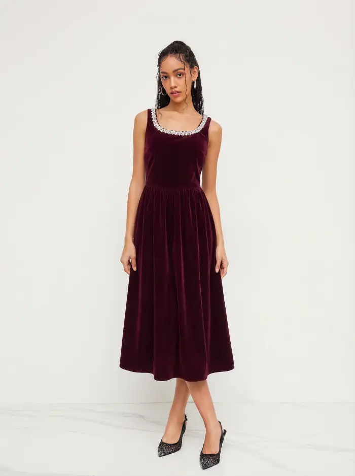 Velvet Dress - Cider