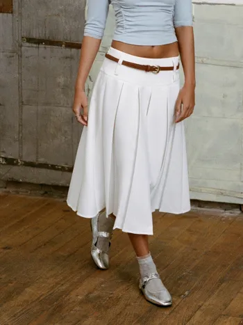 Cotton-blend Collar Long Sleeve Belted Crop Windbreaker