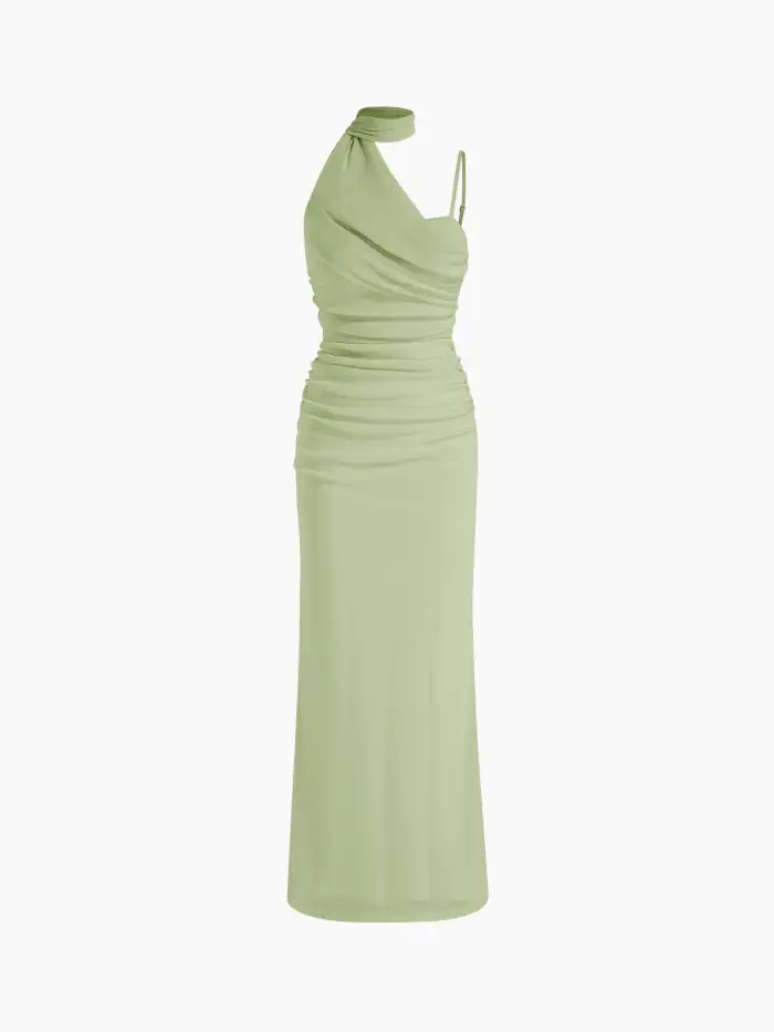 cider green satin dress Amazon.com: CIDER Satin Dress Cowl Neck Maxi Dress Party Cocktail High  Waist Sleeveless Gown Green : Clothing, Shoes & Jewelry
