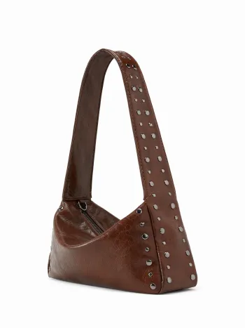 Round Neckline Tiered Hem Mini Dress With Studded Belt