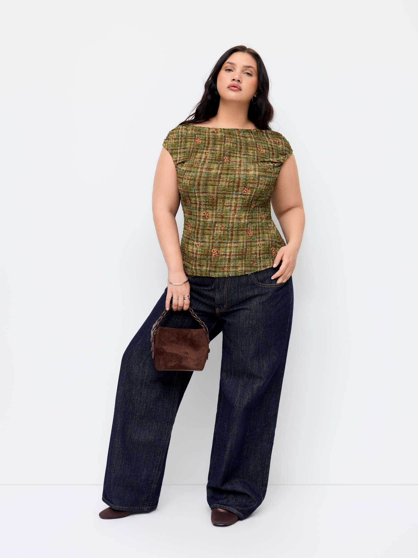 Floral Off-shoulder Ruched Blouse Curve & Plus