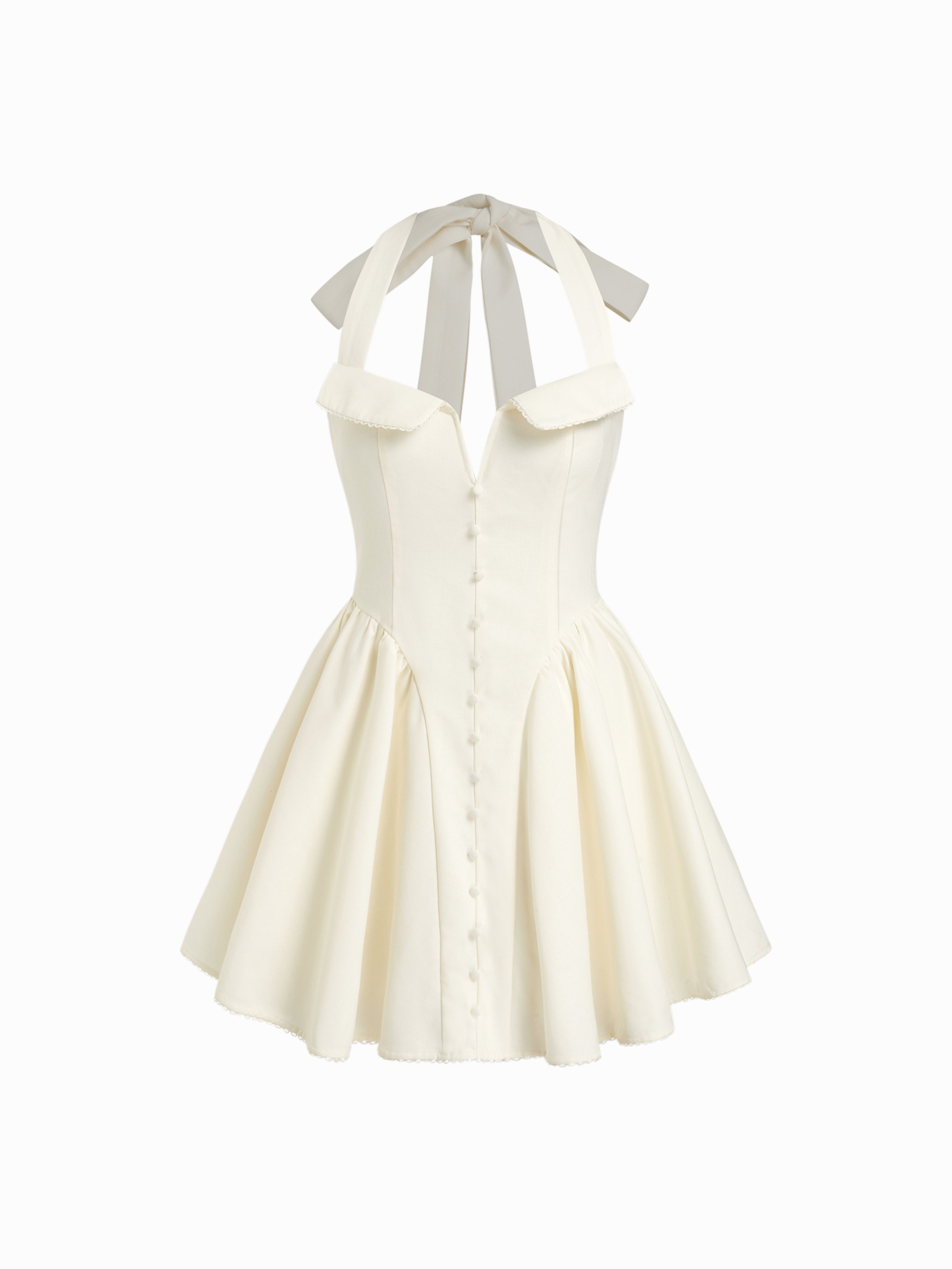 knee length dresses for ladies STAUD WYLIE MINI DRESS WHITE