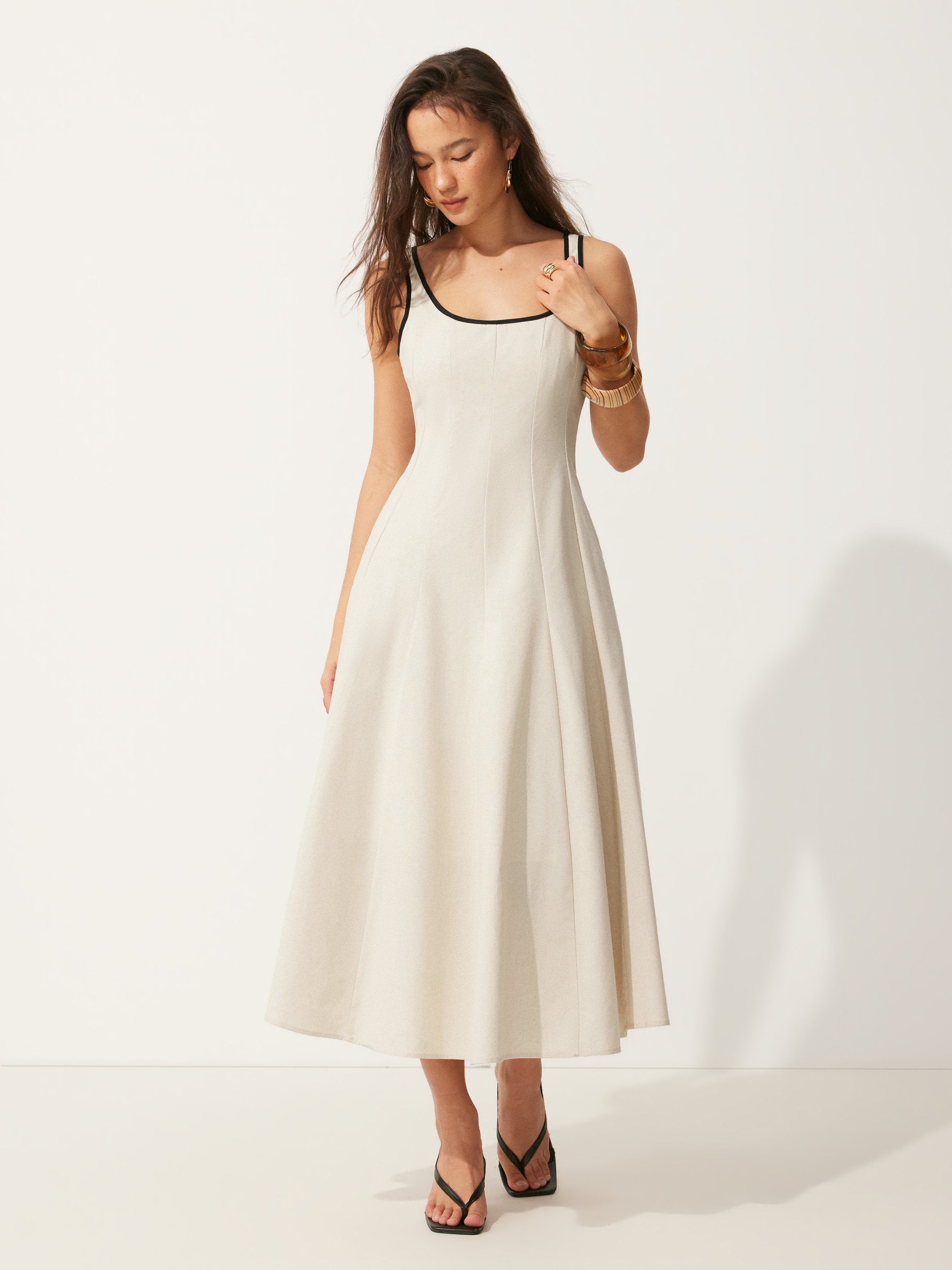 linen blend square neck maxi dress YOIAVAIOY XL Women's Linen Blend Square Neck Maxi Dress, Short Sleeve Loose  Fit Casual Dress with Pockets, Button Detail Flowy Summer Dress for Beach