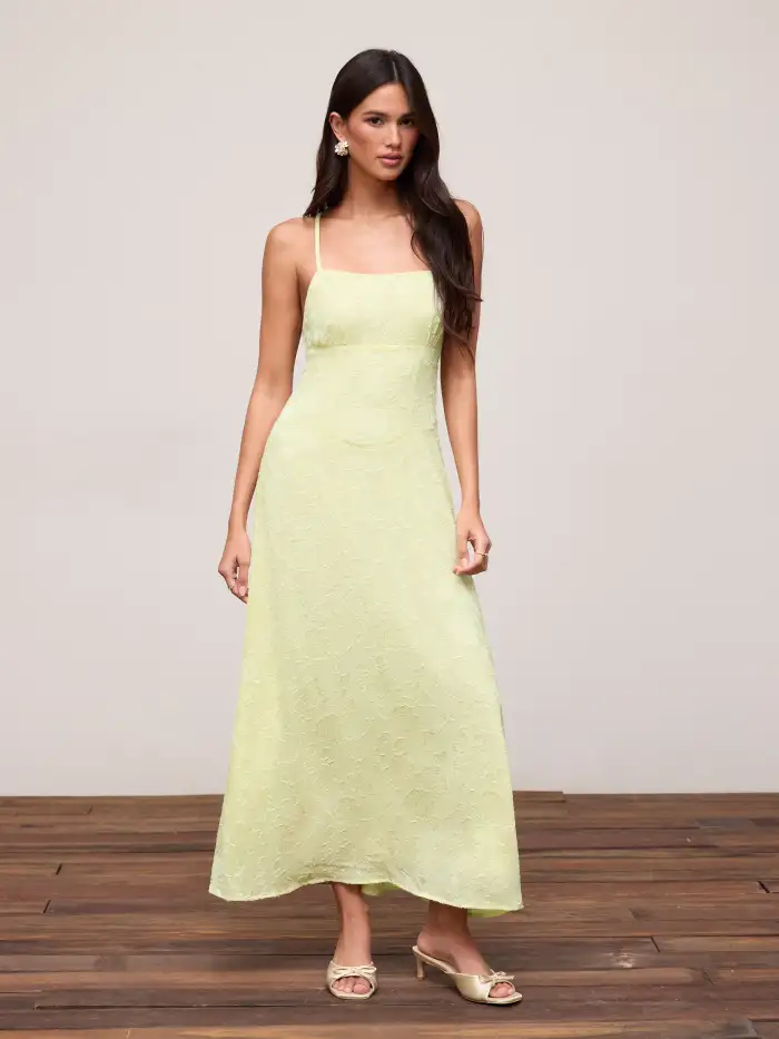 yellow high low dress Kim Yellow Strapless Ruffle Maxi Dress - 4
