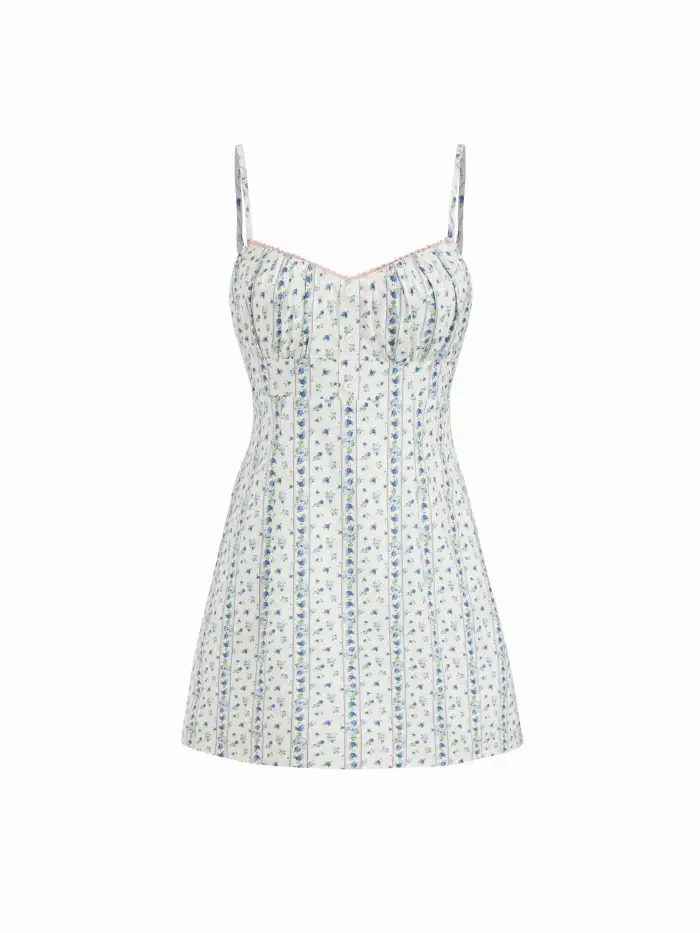 knee length dresses for ladies Lime Cotton Linen A-Line Mini Dress main image 1