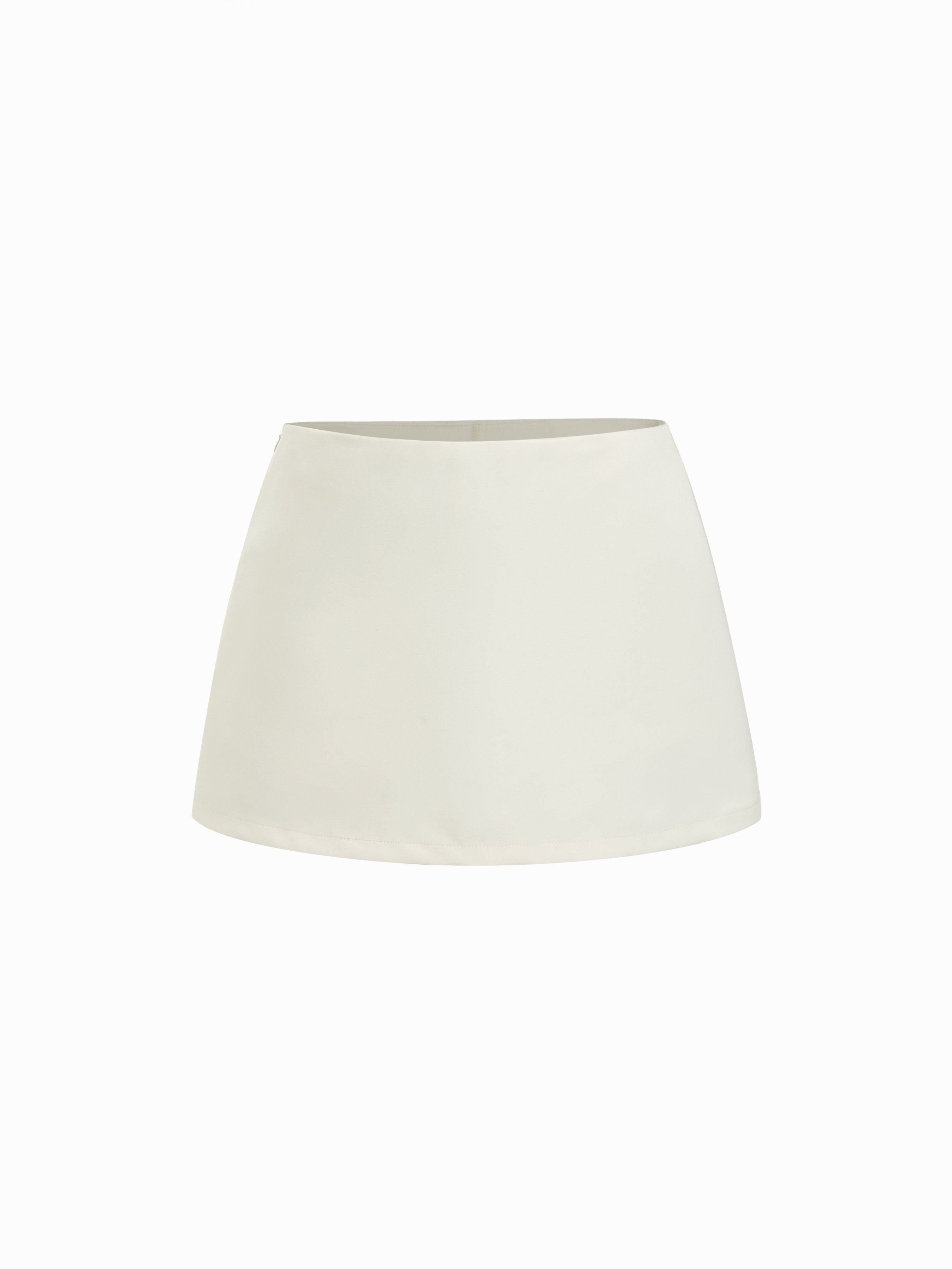 Satin Low Rise line Mini Skort