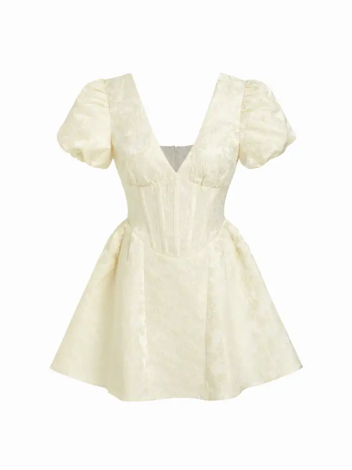 cider mesh puff sleeve mini dress Sun Dresses Graduation Dress Grad Dresses Puff Sleeve Dress Mesh Mesh Puff Sleeve Mini Dress For Party/Clubbing
