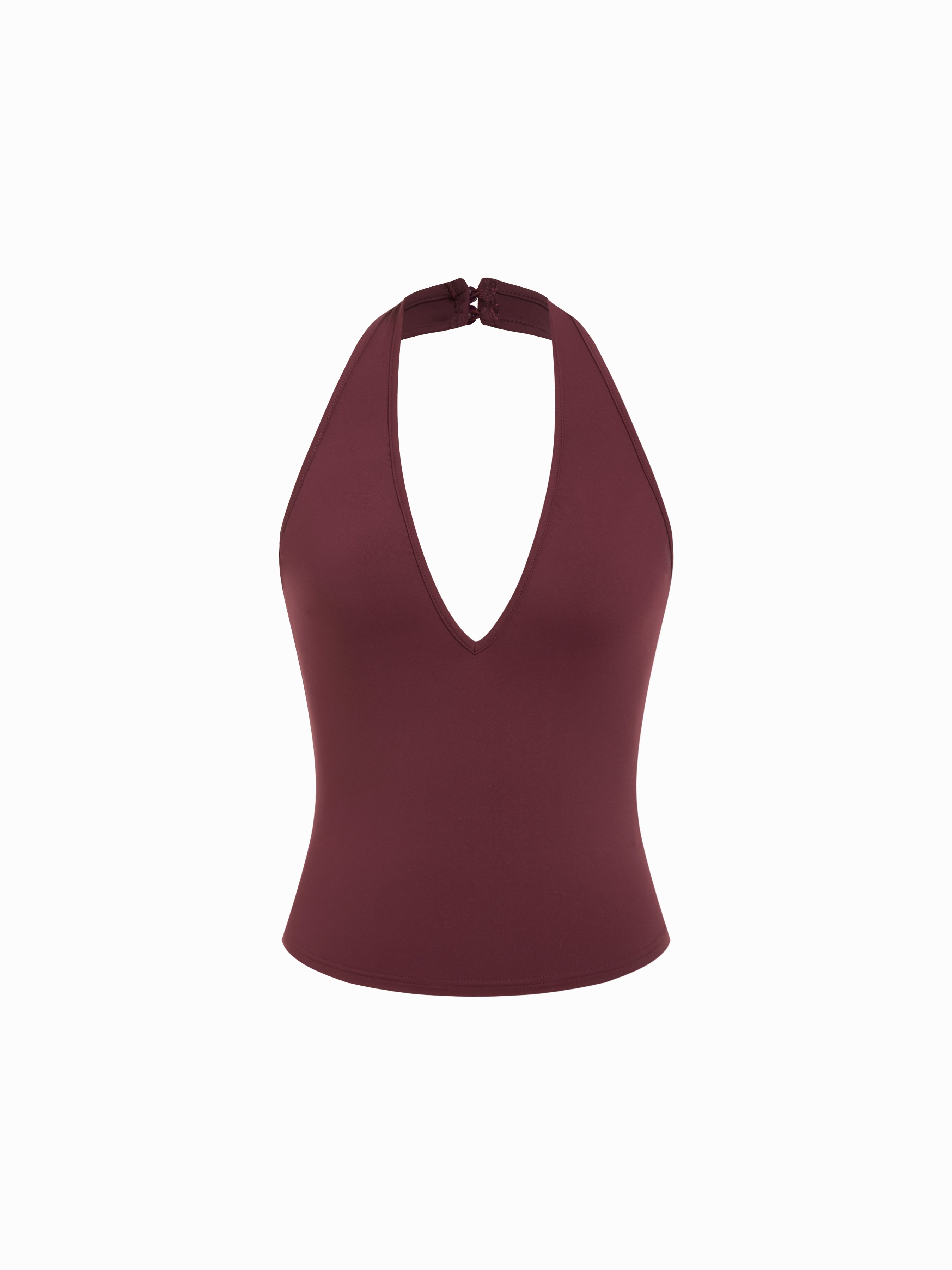 CIDER Knit Fabric High Stretch Halter Neckline Backless Slim Tank Top For Daily Casual Party/Clubbing