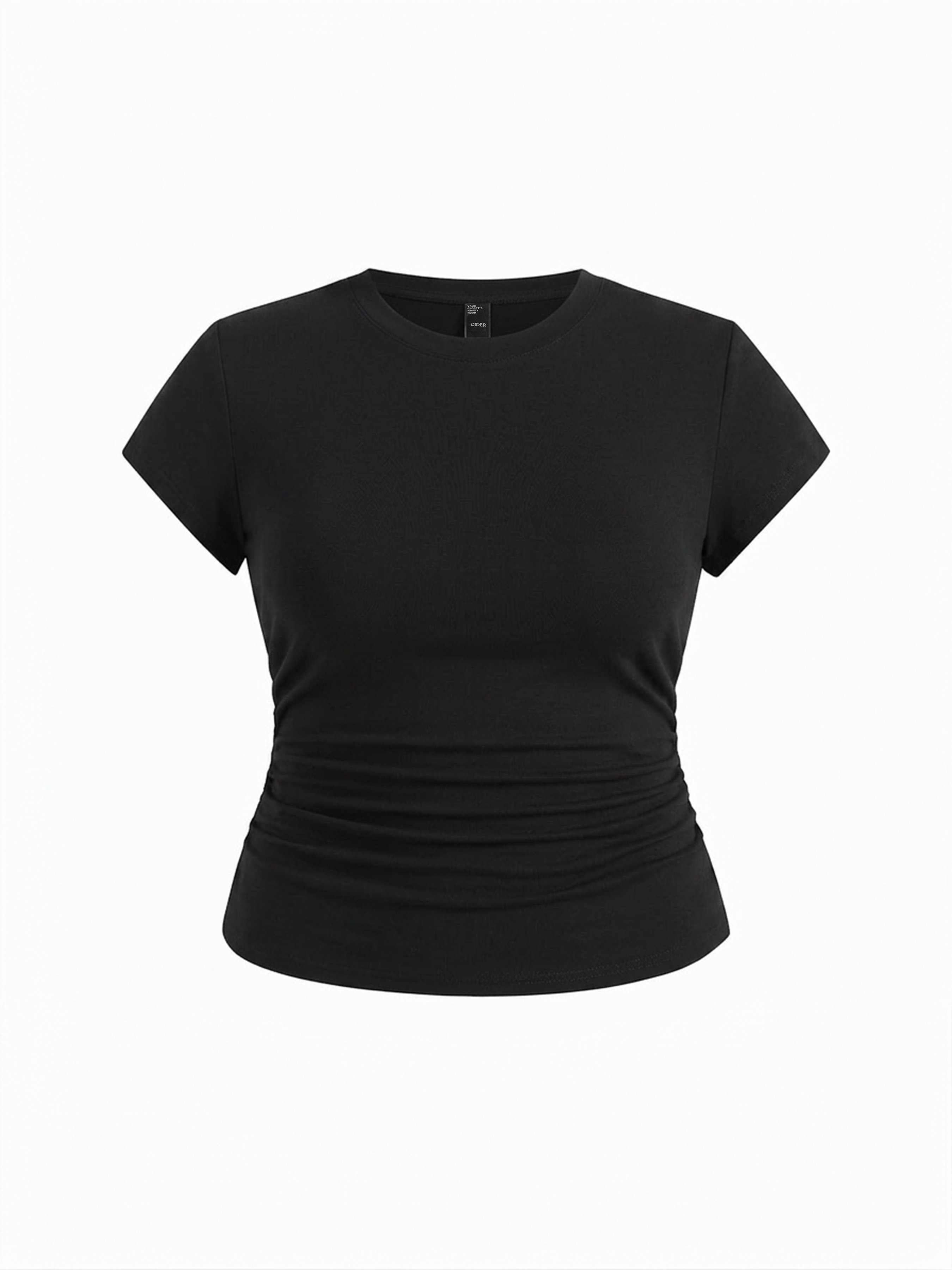 トップス double button curve tops BLACK Curve Tops - Cider