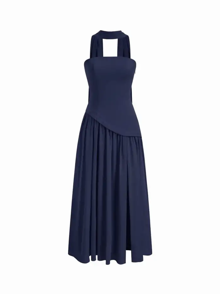 backless dress brown Modal Ruched maxi in chocolate - M looks and a woven handbag Wore this fun dress Size:US28