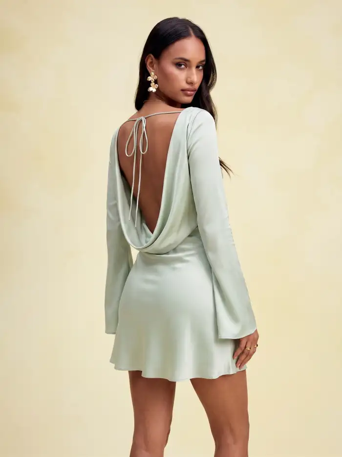 satin backless mini dress Duval Satin Backless Mini Dress | Ready-To-Ship