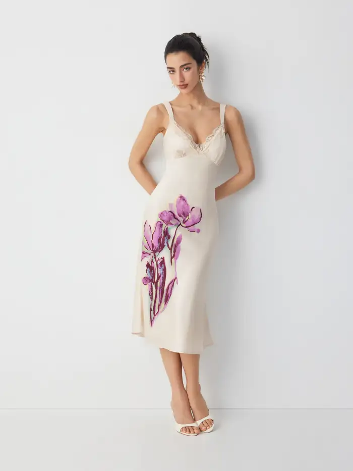 cider lace trim cami midi dress Mesh Dresses – Cider Mesh Collection