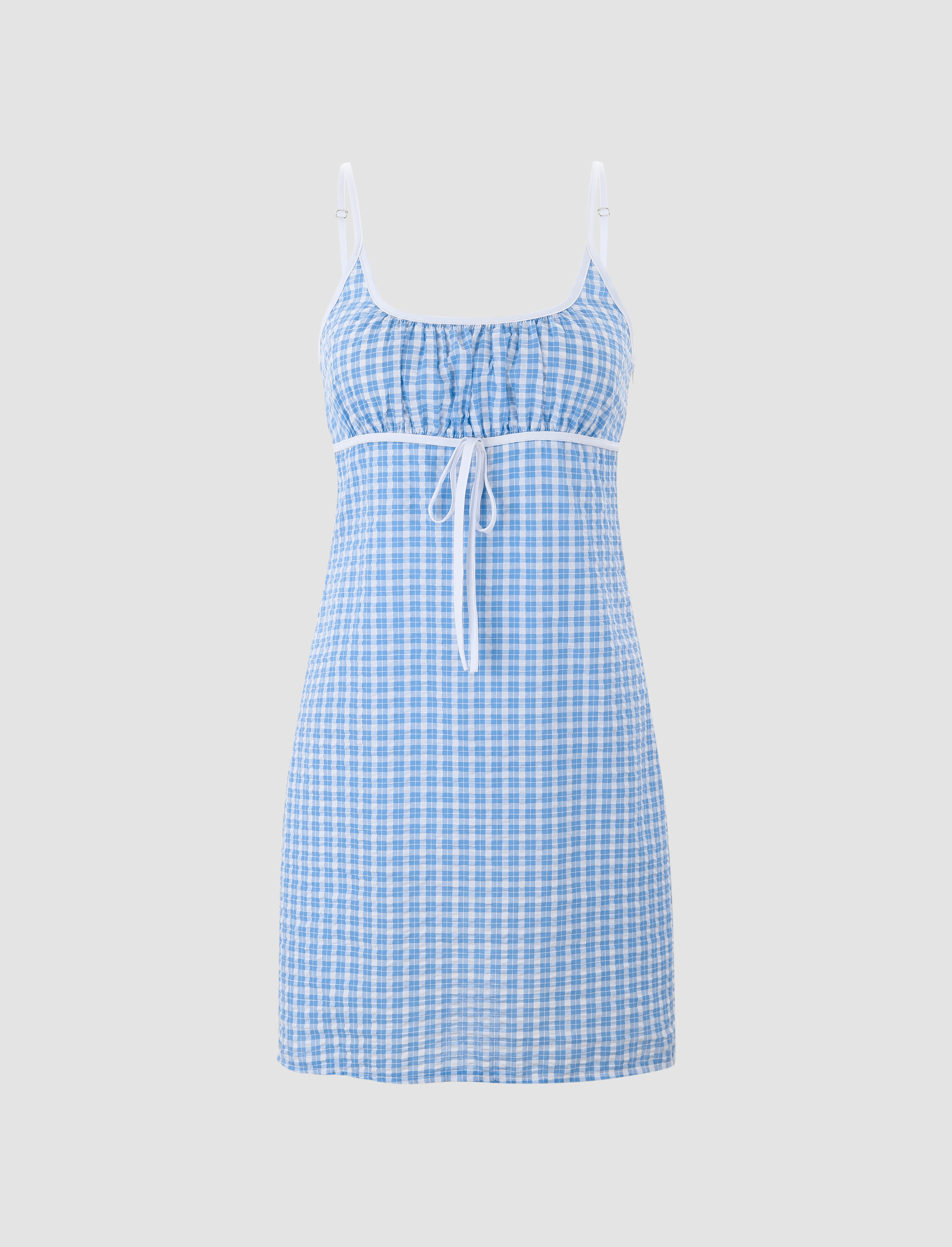 Blue Check Pattern Dress