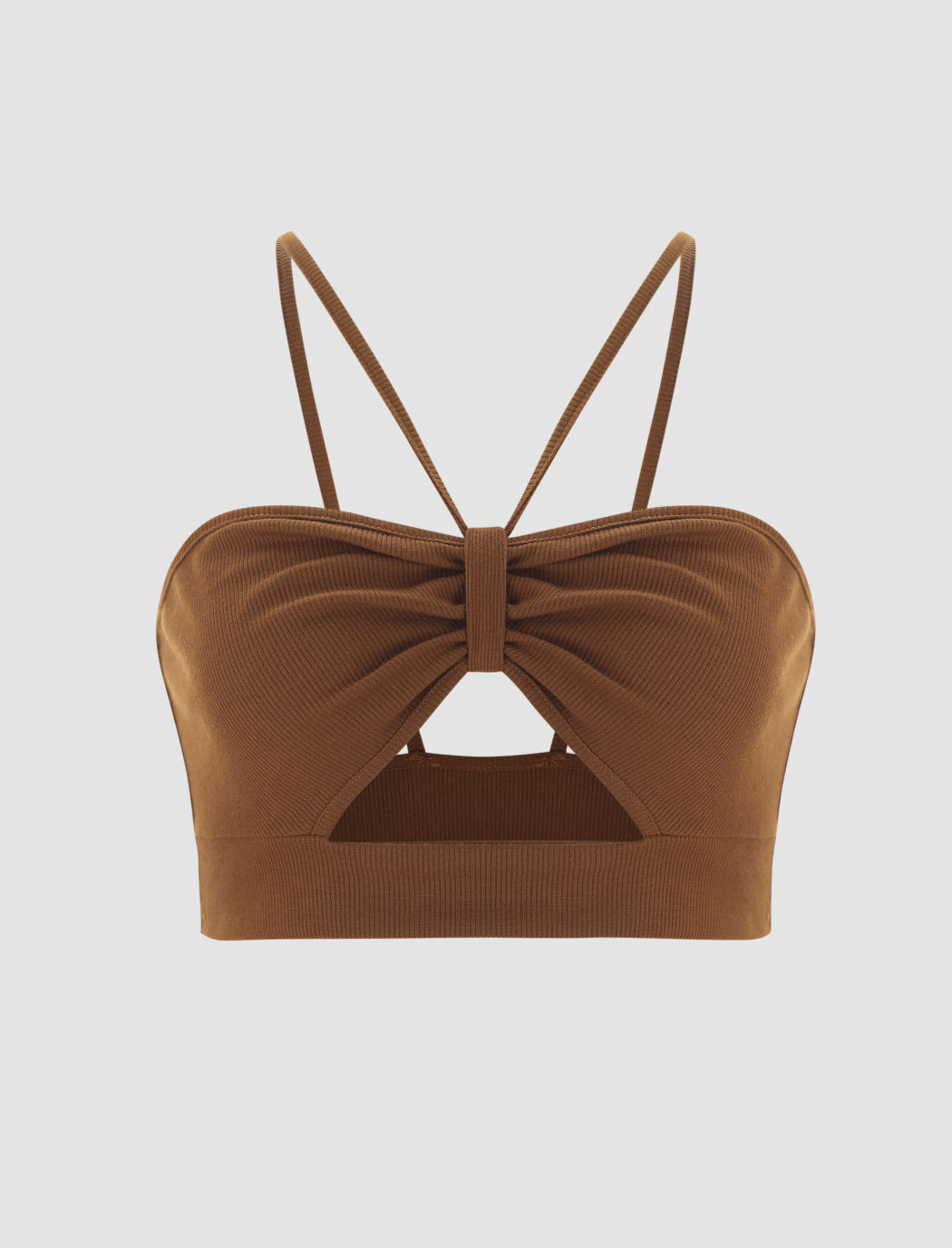 Brown Crop Tank Top