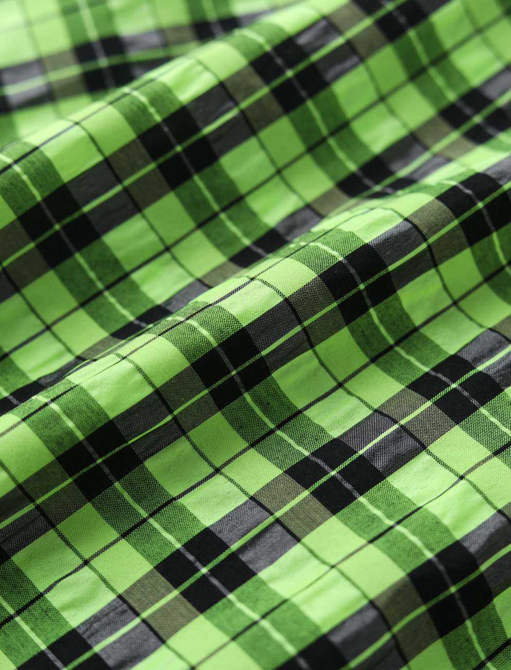 lime green plaid dress Lime Green and Blue Plaid A-Line Dress