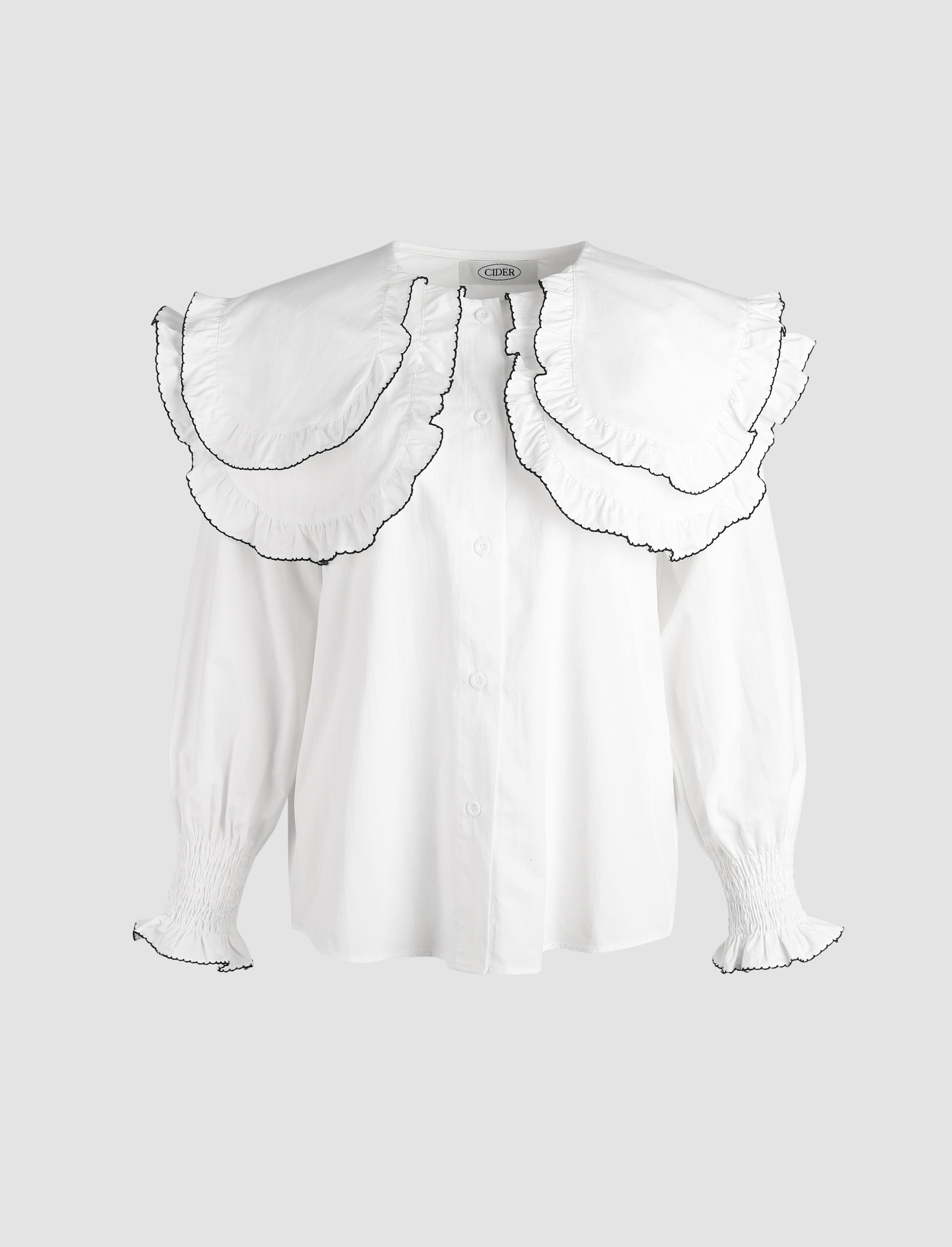 Outlined Puritan Collar Shirt