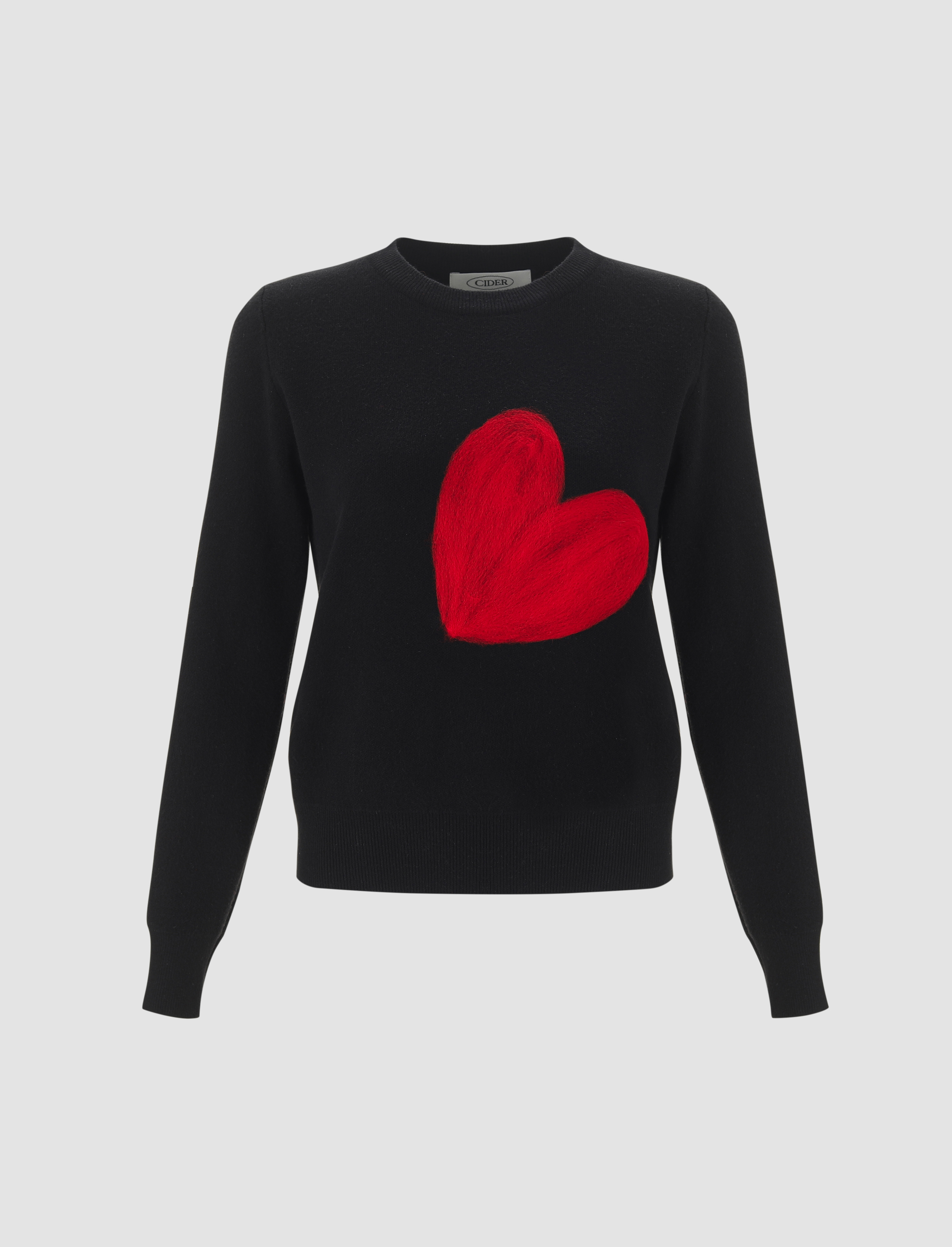 Tilted Heart Sweater Cider