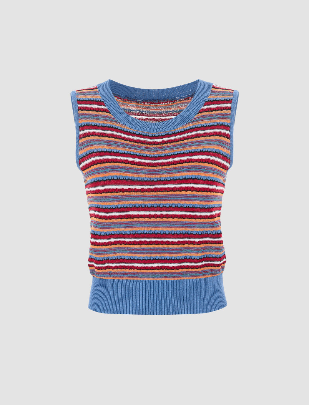 Gestreifte Strickweste