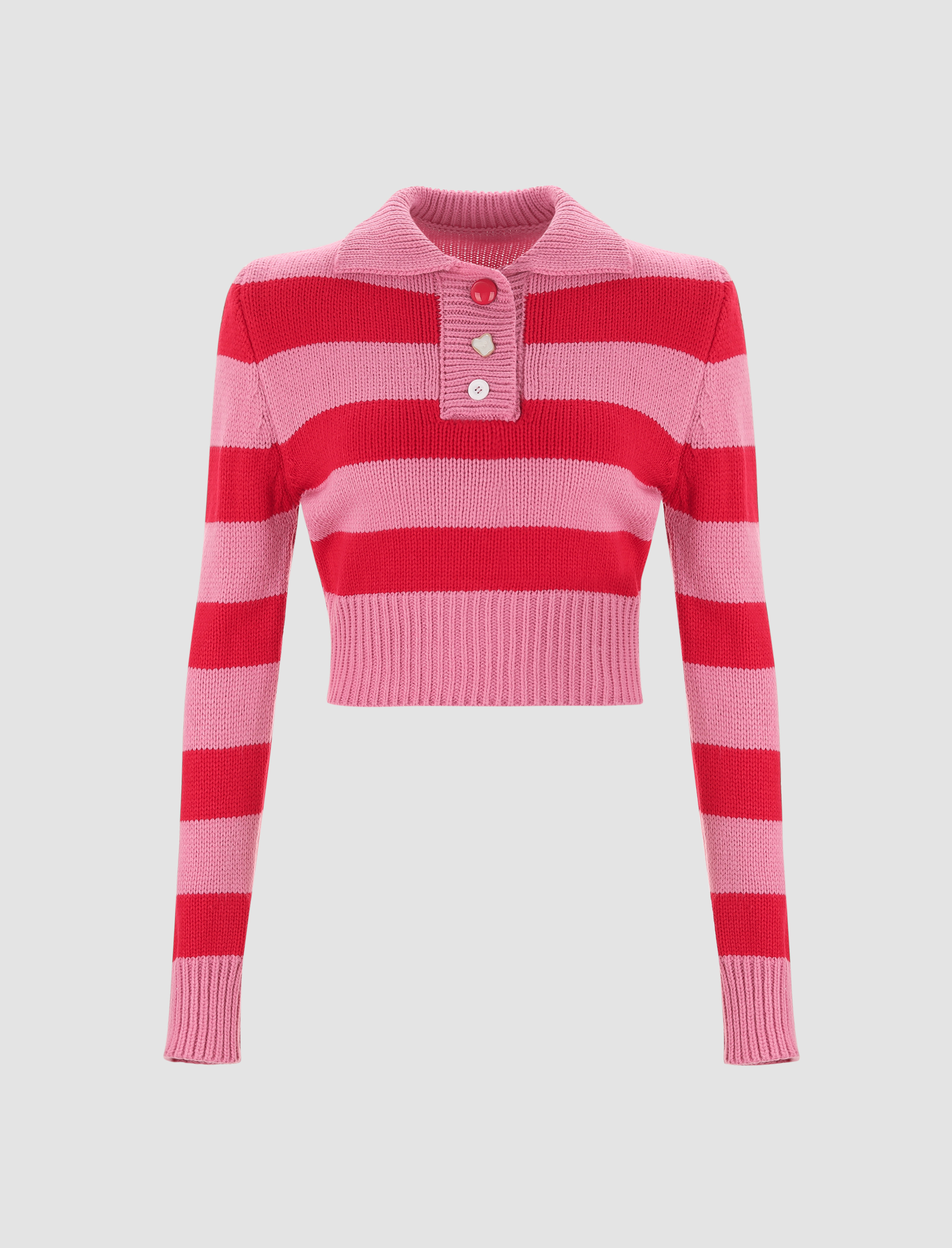 Wool blend Pink and Red Striped Sweater Cider